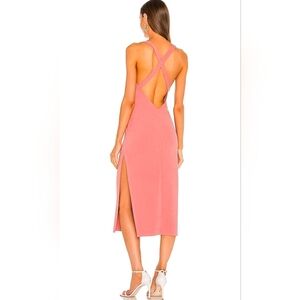 Michael Costello X Revolve Low Cut Midi‎ Dress Mauve Small Nwt